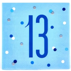 Outlet Blue 13th Birthday Party Tableware & Decorations Bundle Tableware|Birthday Party
