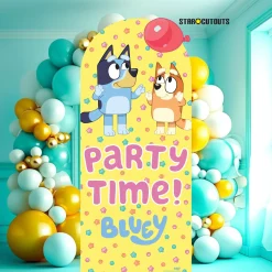 Sale Bluey & Bingo Party Time Large Backdrop Cardboard Cutout Cardboard Cutouts|Birthday Party