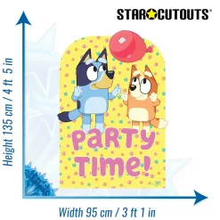 New Bluey & Bingo Party Time Medium Backdrop Cardboard Cutout Cardboard Cutouts|Birthday Party