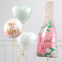 Card Factory Bride to Be Champagne Supershape Balloon Bouquet - DELIVERED INFLATED!