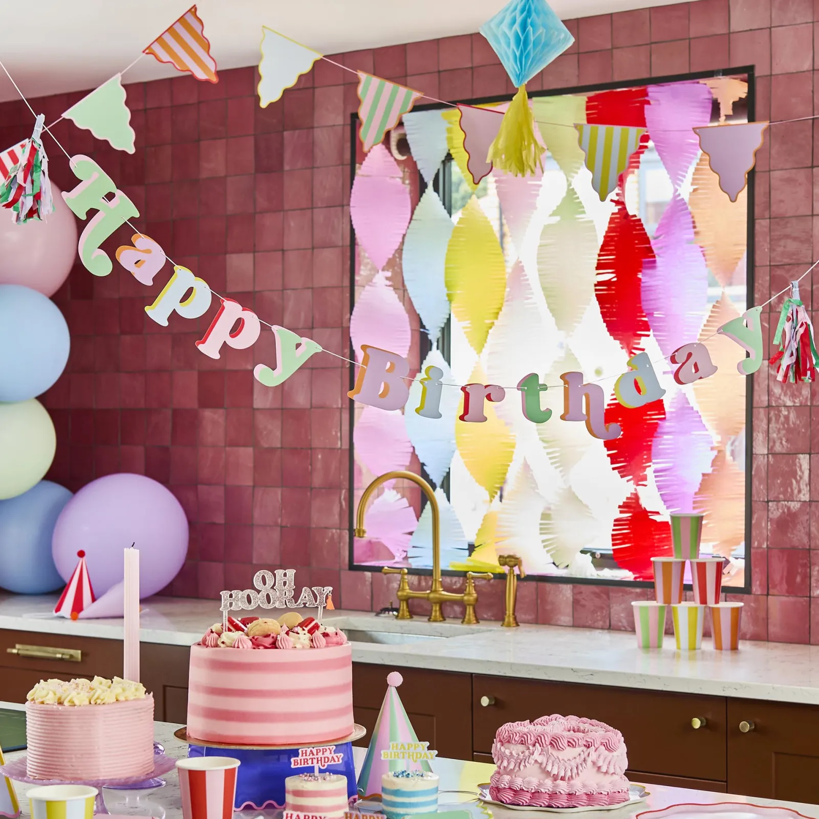 Card Factory Bright Banquet Happy Birthday Card Banner