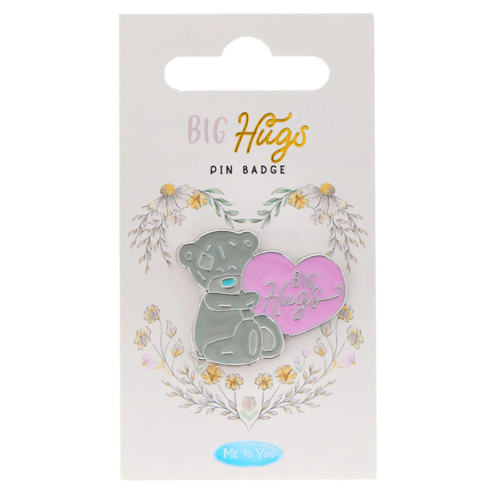 Kids Card Factory Bug Hugs Me To You Tatty Teddy Pin Badge