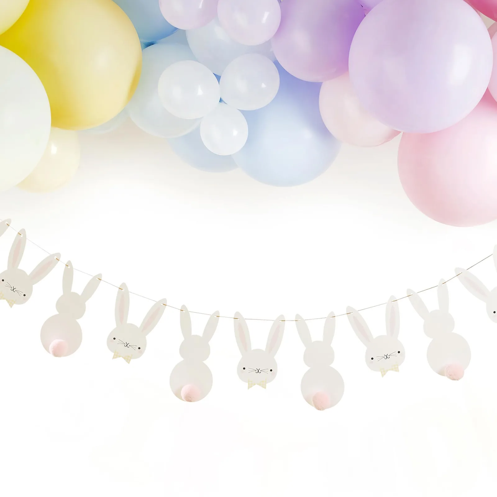 Online Bunny Pom Pom Card Garland 2m Banners & Bunting