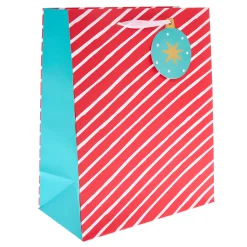 Kids Card Factory Candy Stripe Large Portrait Christmas Gift Bag