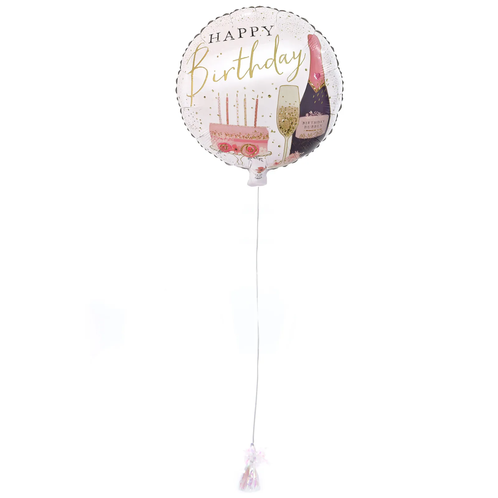 Card Factory Champagne Happy Birthday Balloon & Lindt Chocolates