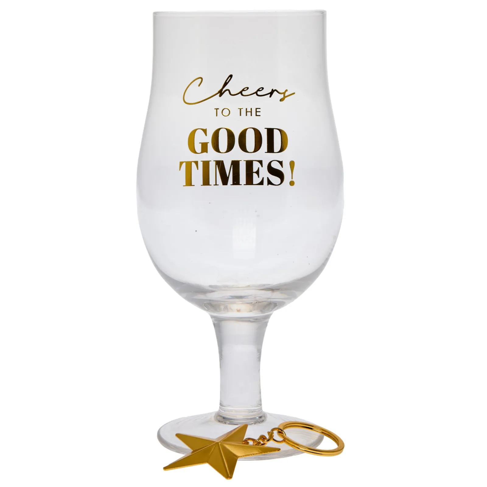 Card Factory Cheers To The Good Times Pint Glass & Keyring