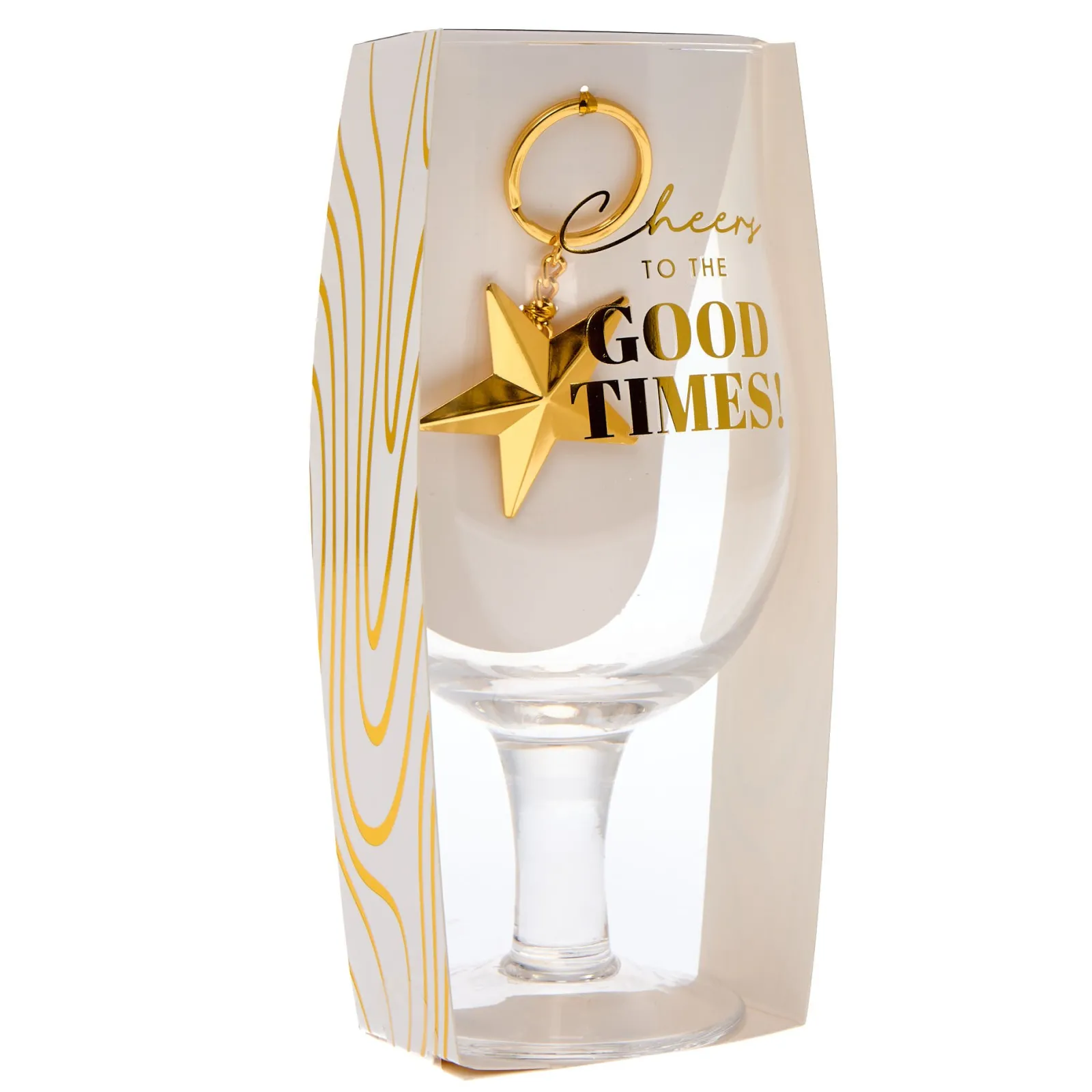 Card Factory Cheers To The Good Times Pint Glass & Keyring