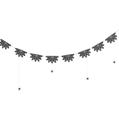Best Cobweb Card Garland With Hanging Spiders 2m Banners & Bunting|Halloween Party