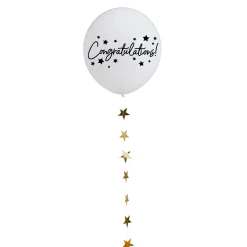 New Congratulations 18-Inch Latex Balloon & Trailing Star Tail Anniversary Party|Balloons For Him