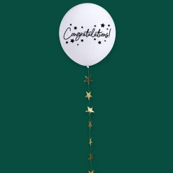 New Congratulations 18-Inch Latex Balloon & Trailing Star Tail Anniversary Party|Balloons For Him