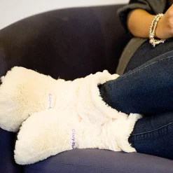 Card Factory Cozy Boots Cream Microwavable Slipper Boots