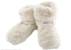 Card Factory Cozy Boots Cream Microwavable Slipper Boots