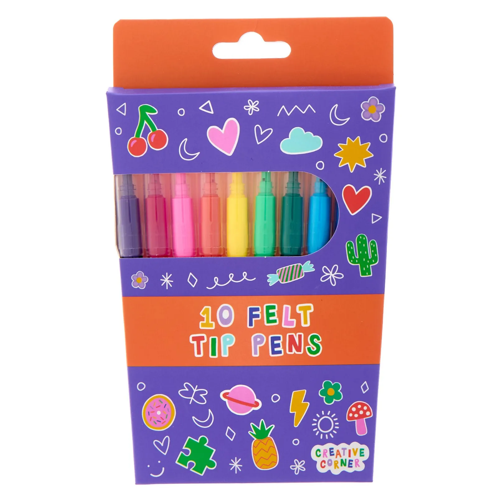 Discount Creative Corner Felt Tip Pens - Pack of 10 Notebooks & Stationery|Gifts For Him