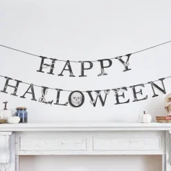 Outlet Creepy Chic Happy Halloween Card Banner 2m Banners & Bunting|Halloween Party
