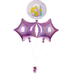 Kids Card Factory Daisy Age 3 Happy Birthday Balloon Bouquet - DELIVERED INFLATED!