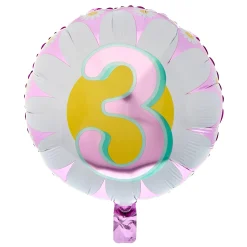Kids Card Factory Daisy Age 3 Happy Birthday Balloon Bouquet - DELIVERED INFLATED!