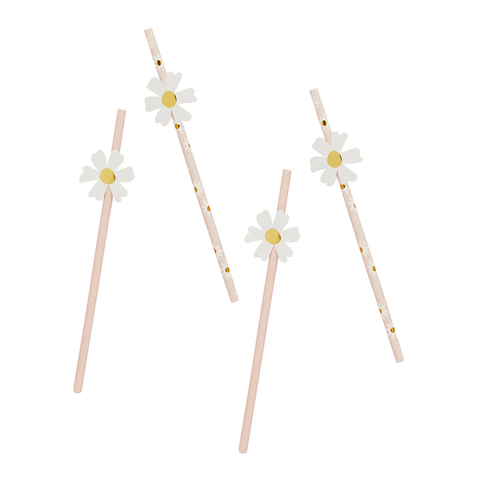 Hot Daisy Paper Straws - Pack of 16 Tableware|Gender Reveal Party