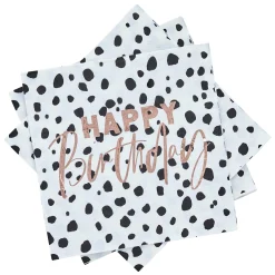 Card Factory Dalmatian Happy Birthday Paper Napkins - Pack of 20
