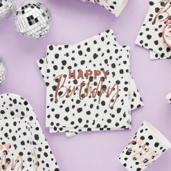 Card Factory Dalmatian Happy Birthday Paper Napkins - Pack of 20