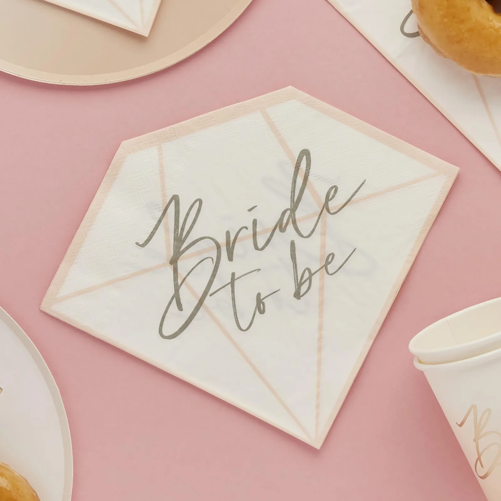 Discount Diamond Bride To Be Paper Napkins - Pack of 16 Tableware|Hen Party