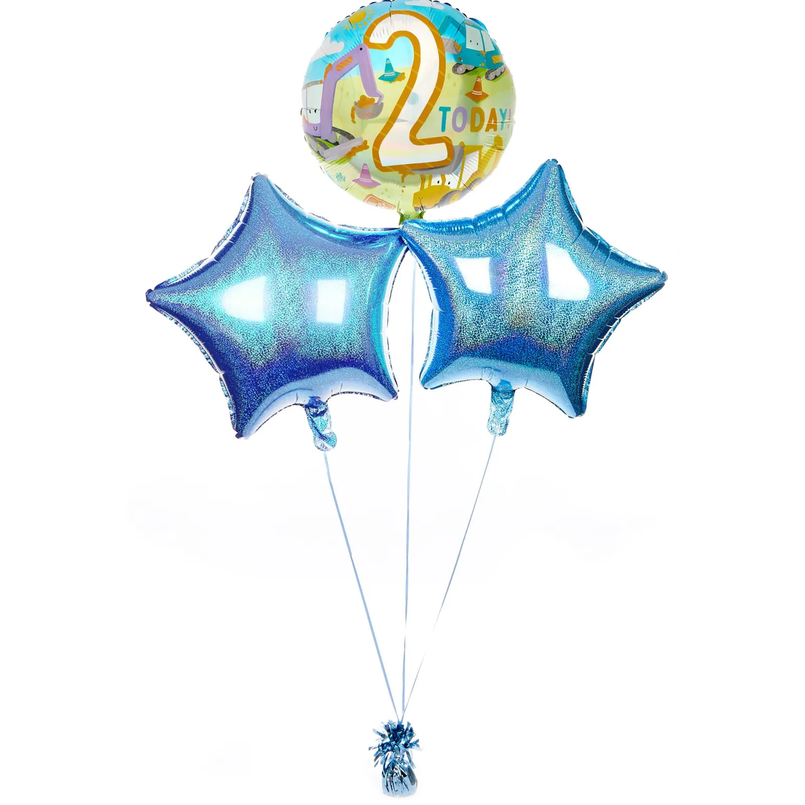 Kids Card Factory Diggers 2 Today Birthday Balloon Bouquet - DELIVERED INFLATED!