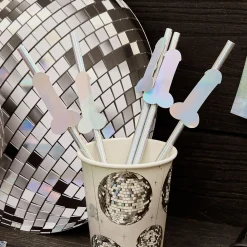 Disco Hen Paper Straws - Pack of 16 Bags & Favours|Hen Party