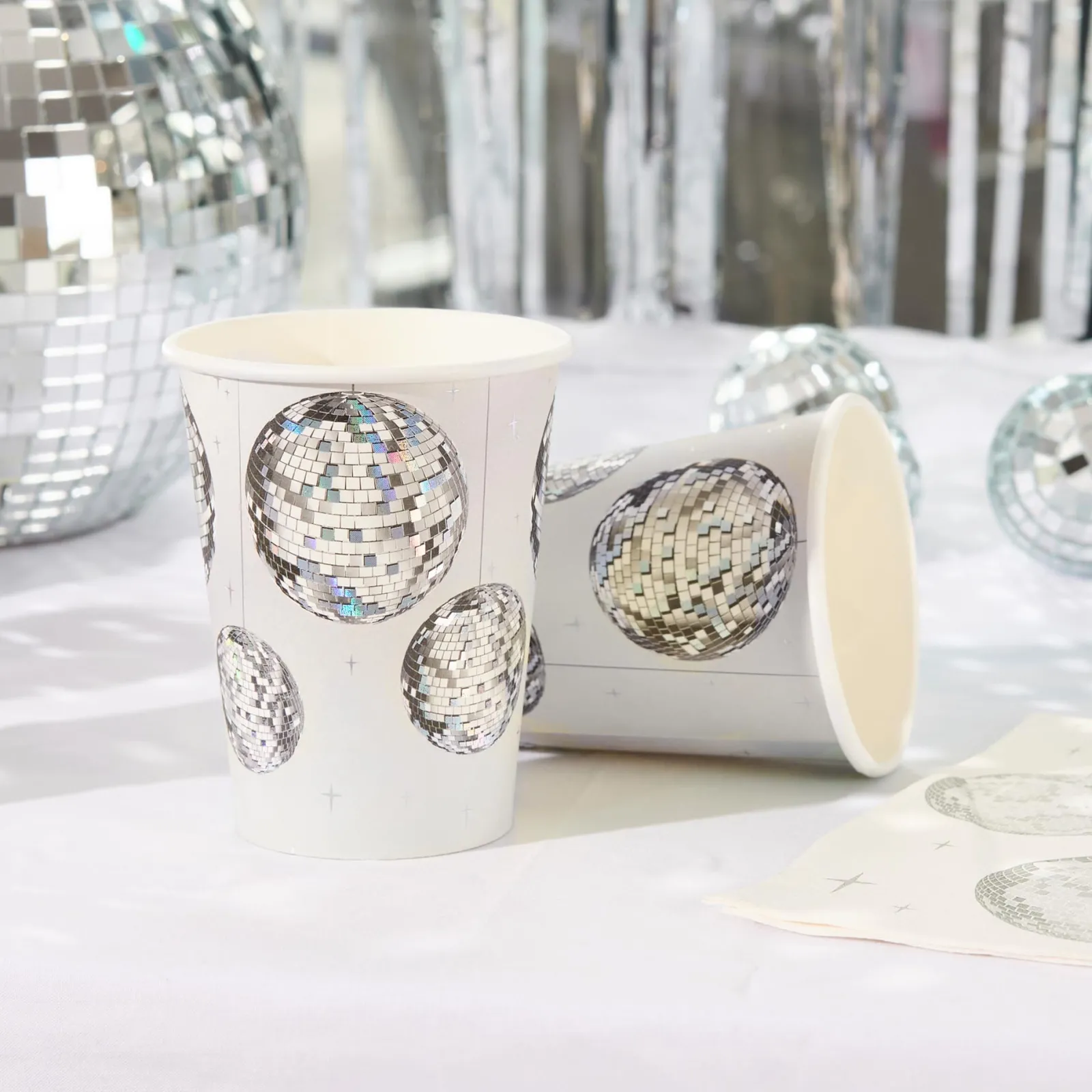 Outlet Disco Paper Cups - Pack of 8 Tableware|Birthday Party