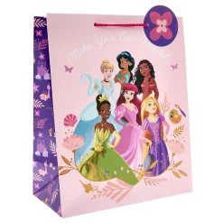 Sale Disney Princess Large Portrait Gift Bag With Door Hanger Kids Gift Wrap For Kids|Gift Wrap For Her