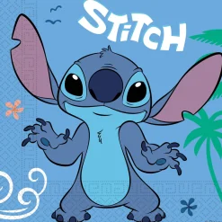 Disney Stitch Party Tableware & Decorations Bundle - 16 Guests Birthday Party|Tableware