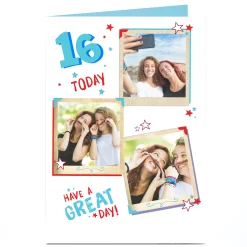 Card Factory Editable Age Photo Birthday Card - Great Day