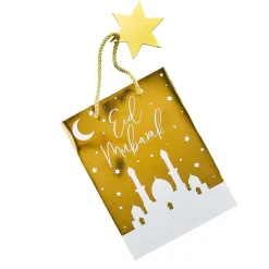 Best Eid Mubarak Gold Gift Bags - Pack of 5 Gold Gift Wrap|Silver & Gold Gift Wrap