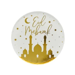 Card Factory Eid Mubarak Gold Paper Plates - Pack of 8