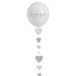 Card Factory Engaged 18-Inch Latex Balloon & Trailing Heart Tail
