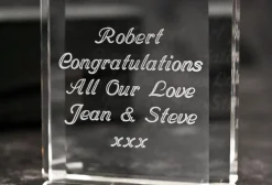 Engraved Crystal Clock Jewellery & Keepsakes|Anniversary Gifts