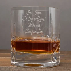Card Factory Engraved Crystal Tumbler And Whisky Set