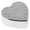 New Engraved Diamante Heart-Shaped Jewellery Box - Birthday Personalised Engraved Gifts|Jewellery & Keepsakes