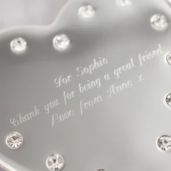 New Engraved Diamante Heart-Shaped Jewellery Box - Birthday Personalised Engraved Gifts|Jewellery & Keepsakes
