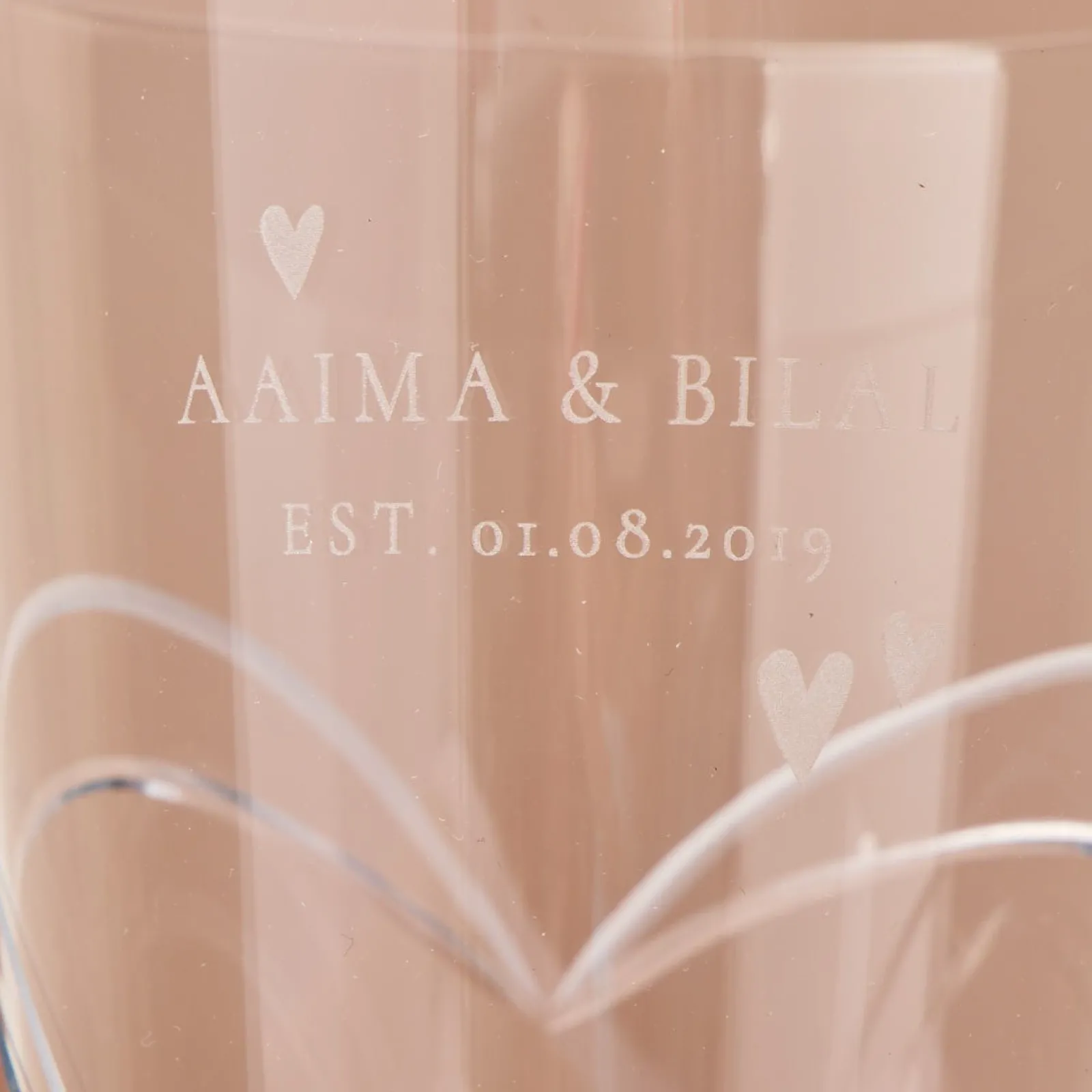 Discount Engraved Glass Vase Embellished with Crystals - Love Hearts Personalised Engraved Gifts|Glassware