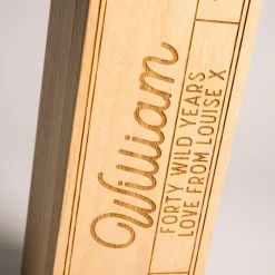 Card Factory Engraved Luxury Wooden Whisky Box Glenfiddich Whisky - Classic