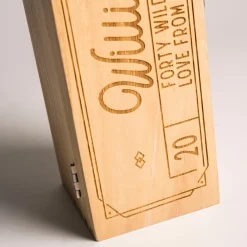 Card Factory Engraved Luxury Wooden Whisky Box Glenfiddich Whisky - Classic