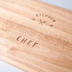 Discount Engraved Medium Rectangular Chopping Board - Knife & Fork Personalised Engraved Gifts|Gifts For Him