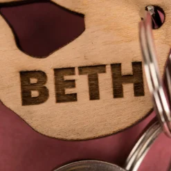 Clearance Engraved Set Of 2 Wooden Key Rings - Hand Wedding Gifts|Gifts For Couples