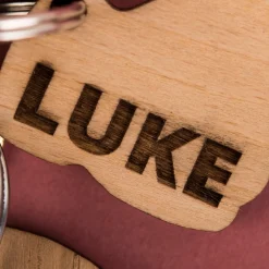 Clearance Engraved Set Of 2 Wooden Key Rings - Hand Wedding Gifts|Gifts For Couples