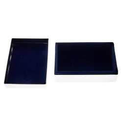 Card Factory Engraved Silver Rectangular Beaded Jewellery Box - Floral design