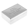 Hot Engraved Silver Rectangular Beaded Jewellery Box Personalised Jewellery And Keepsakes|Personalised Engraved Gifts