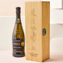 Online Engraved Wooden Box With Luxury Prosecco - Happily Ever After Personalised Engraved Gifts|Engraved Gifts