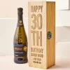 Card Factory Engraved Wooden Box With Luxury Prosecco - 30th Birthday