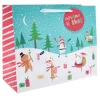 New Festive Characters Large Landscape Christmas Gift Bag Kids Gift Wrap For Kids|Gift Wrap For Him
