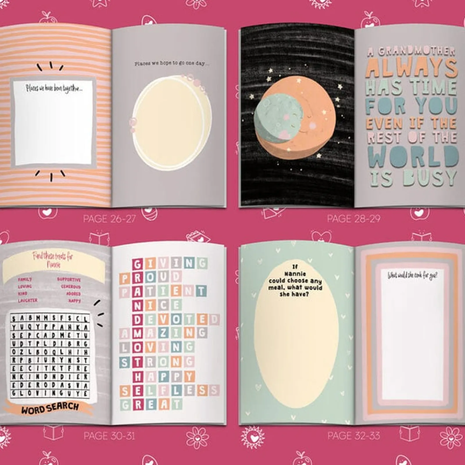 Online Fill in Your Words for Grandma A5 Personalised Book Books|Birthday Gifts