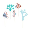 Card Factory Fish & Coral Card Cake Topper Set